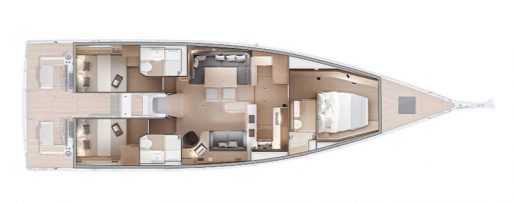 Beneteau Oceanis Yachts 60 - Yerleşim Planı