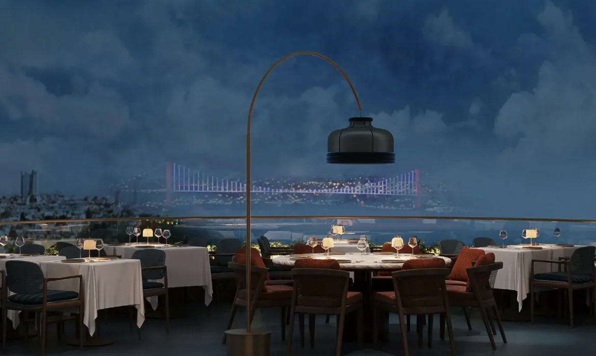 Gümüşsuyu terasında bir İstanbul panoraması Mesai